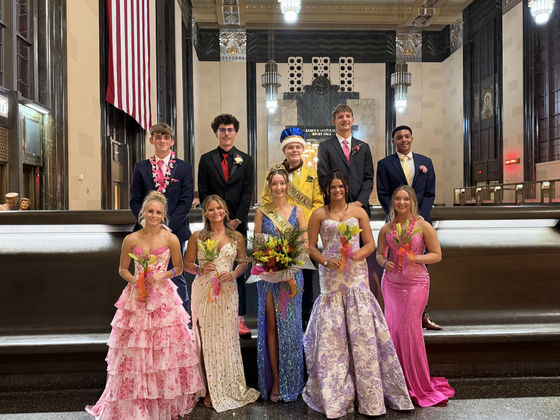 A group photo of the 2026 LCHS Prom Court.