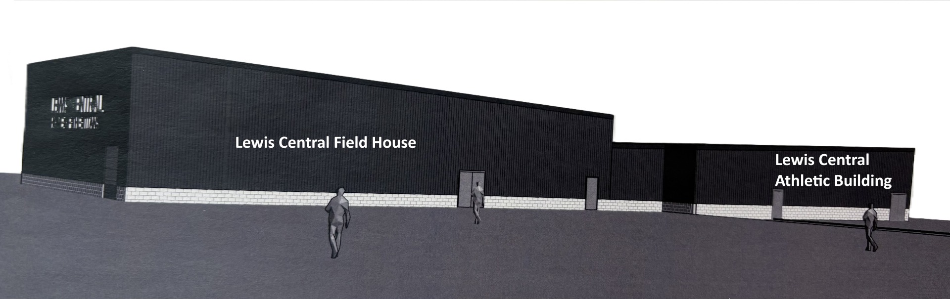 Rendering of the new Lewis Central Field House