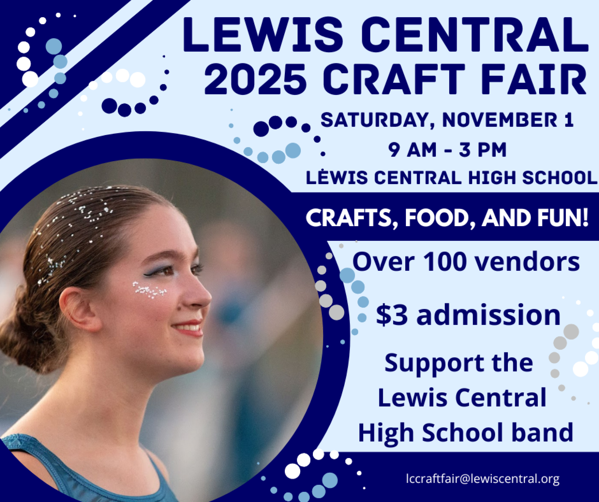 Flyer for the upcoming LCHS Fall Craft Fair