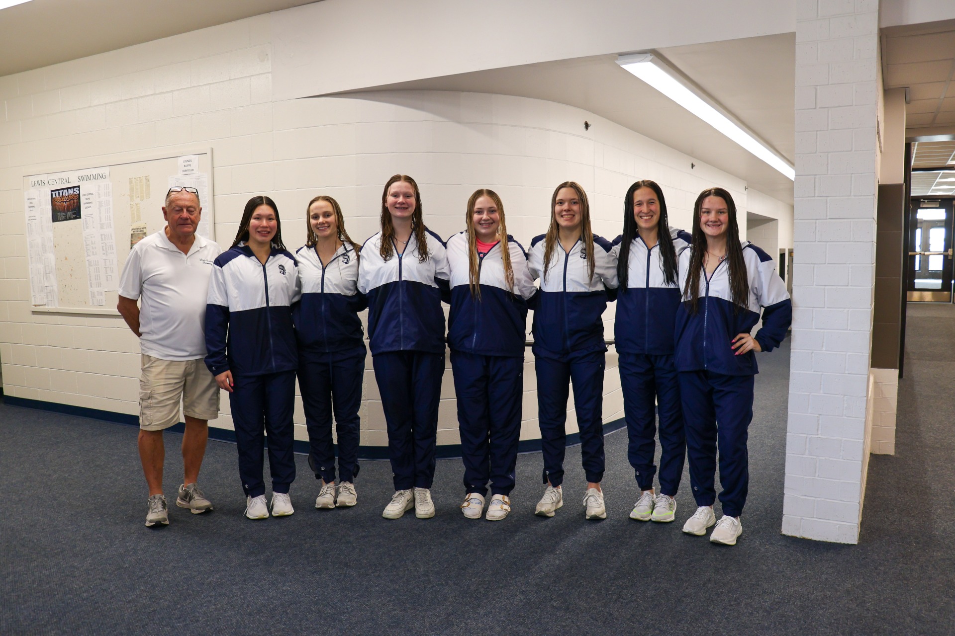 A group photo of the LCHS Girls Swim Team